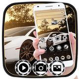 White Sport Car Theme icon