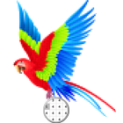 Bird Pixel Art: Coloring book icon