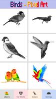 Bird Color By Number-Pixel Art: Coloring book पोस्टर