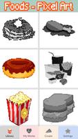 Food Color By Number - Pixel Art: Coloring Book plakat