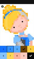 برنامه‌نما Princess Color by Number-Pixel Art: Coloring Book عکس از صفحه