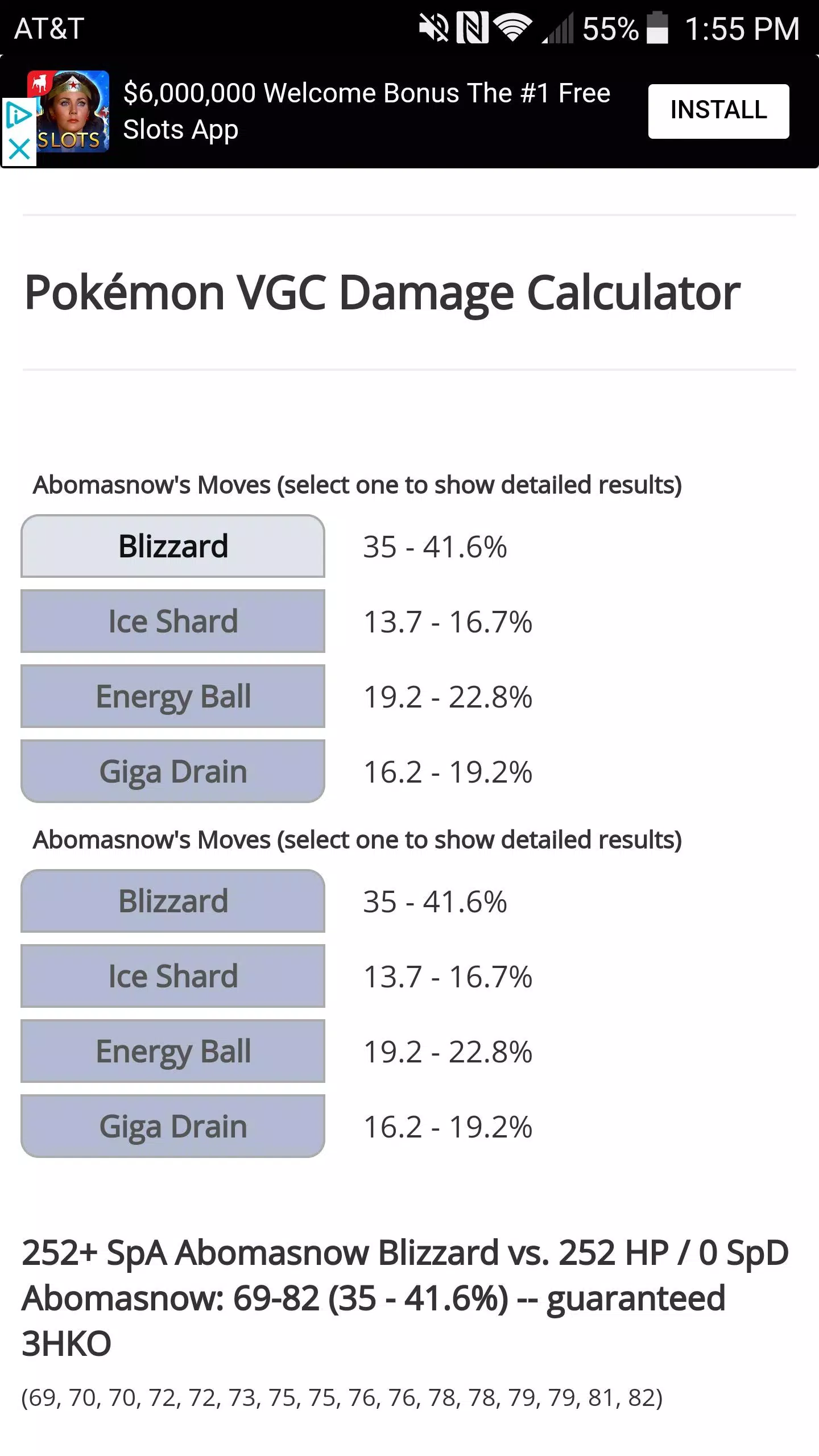 Pokemon Damage Calculator