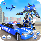 US Police Robot Limo Car Transformation Game simgesi