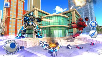US Police Robot Limo Car Transformation Game Ekran Görüntüsü 2