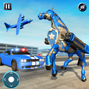 US Police Horse Robot Car Transporter Game APK