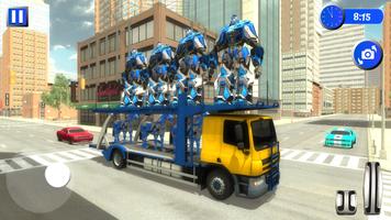 US Police Horse Robot Car Transporter Game Ekran Görüntüsü 2