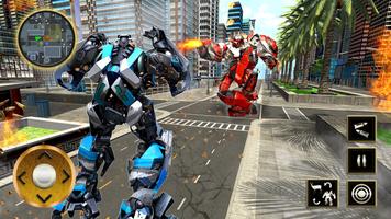US Police Deer Robot Cop Car Transforming Game screenshot 1