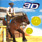Cowboy Horse Run Simulator 3D ikona