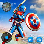 Superhero Captain Flying Robot City Rescue Mission simgesi