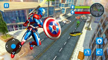Superhero Captain Flying Robot City Rescue Mission gönderen