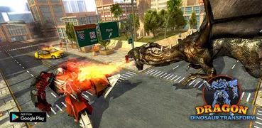 Flying Dragon Robot Transform City Rescue