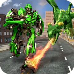 Скачать Flying Dragon Robot Transform City Rescue APK