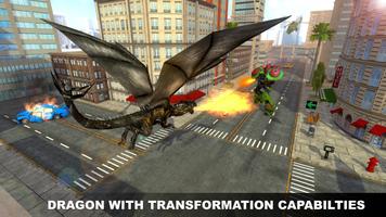 Flying Dragon Robot Transform City Rescue Ekran Görüntüsü 2