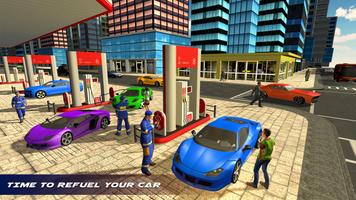 Highway Gas Station & Car Wash Game Affiche