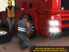 Schweren LKW Mechaniker Werks Plakat