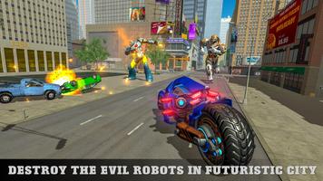 US Police Cop Moto Robot Transform Gangster Chase ảnh chụp màn hình 1