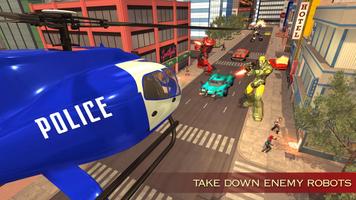 Miami Police Helicopter Transform Robot Wars Game bài đăng