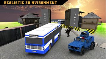 Police Bus Prison Transport 3D تصوير الشاشة 2