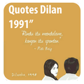 Quotes Novel Dilan Romantis