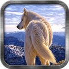 White Wolf Live Wallpaper أيقونة