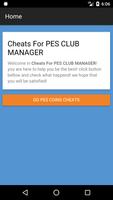 Cheats For PES Club Manager capture d'écran 1