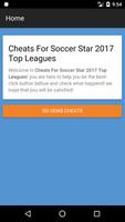 Cheats For Soccer Star 2017 Top Leagues ảnh chụp màn hình 1