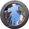 Wide Angle Camera Fisheye Filter Effect