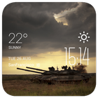 tank1 weather widget/clock أيقونة