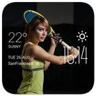 tennis weather widget/clock-icoon