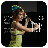 tennis weather widget/clock ikona