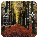 The maple leaf weather widget icon