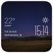The plain night weather widget icône