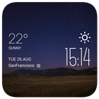 The plain night weather widget-icoon