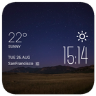 The plain night weather widget 图标