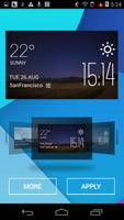 The plain night weather widget syot layar 1