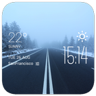The road weather widget/clock biểu tượng