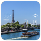 The Seine weather widget/clock icono