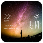 The stars weather widget/clock ikona