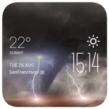 Tornado Temp weather widget icon