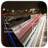 Traffic weather widget/clock أيقونة