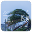 Typhoon weather widget/clock