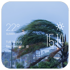 Typhoon weather widget/clock أيقونة