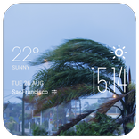 Typhoon weather widget/clock