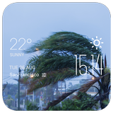 Typhoon weather widget/clock icon