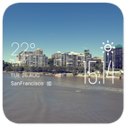 Brisbane weather widget/clock icône