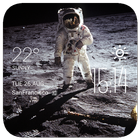 Astronaut weather widget/clock icon