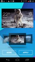 Astronaut weather widget/clock poster
