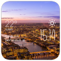 City Evening weather widget