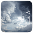 Cloudy weather widget/clock