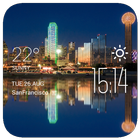 Dallas weather widget/clock icon
